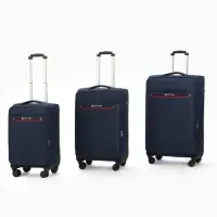 Чемодан на колёсах TEXTURA, кодовый замок, текстильный, с увеличением, 47&times;30&times;78 см, 28", синий