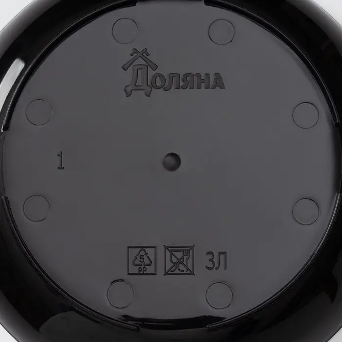 Горшок для цветов с поддоном Доляна «Голди. Листья», 1,6 л, d=14 см, h=15,5 см, пластиковый, цвет чёрный Горшок для цветов с поддоном Доляна «Голди. Листья», 1,6 л, d=14 см, h=15,5 см, пластиковый, цвет чёрный