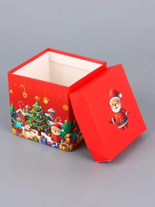 Коробка Самосборная Коробка Самосборная "Новогодний лес" 10х10х10 см