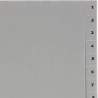 Разделитель листов из сер.пласт. с индексами Attache, А4, цифровой 1-20