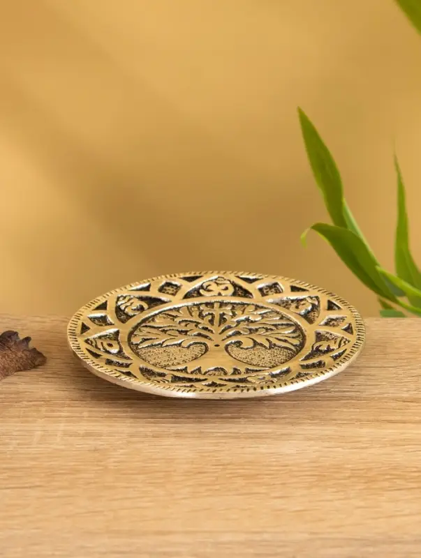 Подставка под благовония  Подставка под благовония "Древо Жизни" алюминий 11 см