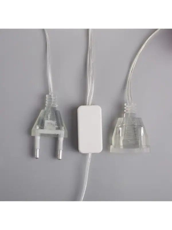 Гирлянда &laquo;Нить&raquo; 5 м с насадками &laquo;Розы зелёные&raquo;, IP20, прозрачная нить, 20 LED, свечение тёплое белое, 220 В