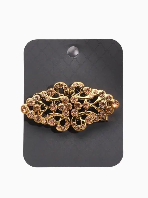 Зажим для кардигана Зажим для кардигана "Ажур", бутоны, цвет золотой в черненом золоте