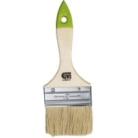 Кисть плоская 75 мм, натуральная щетина, деревянная ручка// Сибртех(82265)