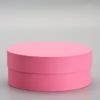 Коробка круглая розовая, 20 х 8 см