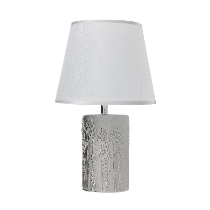 Настольная лампа с абажуром RISALUX «Фруктовый сад», 1×40 Вт, Е27, серебро, 19.5×19.5×33 см Настольная лампа с абажуром RISALUX «Фруктовый сад», 1×40 Вт, Е27, серебро, 19.5×19.5×33 см