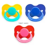 Соска - пустышка классическая, латекс, +0мес., цвет МИКС