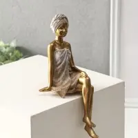 Сувенир полистоун "Девушка в банном полотенце" 7,5х9х19,5 см