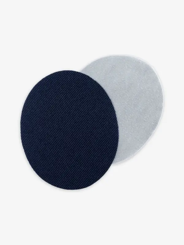 Заплатки для одежды, 7&times;5.5 см, термоклеевые, пара, синие