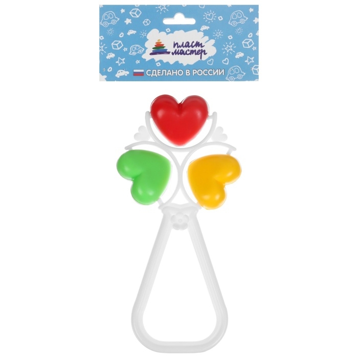 Погремушка на палочке «Сердечки», виды МИКС Погремушка на палочке «Сердечки», виды МИКС