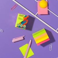 Стикеры  с клеев.краем 38x51 мм, 400 лист, 5 неоновых цв