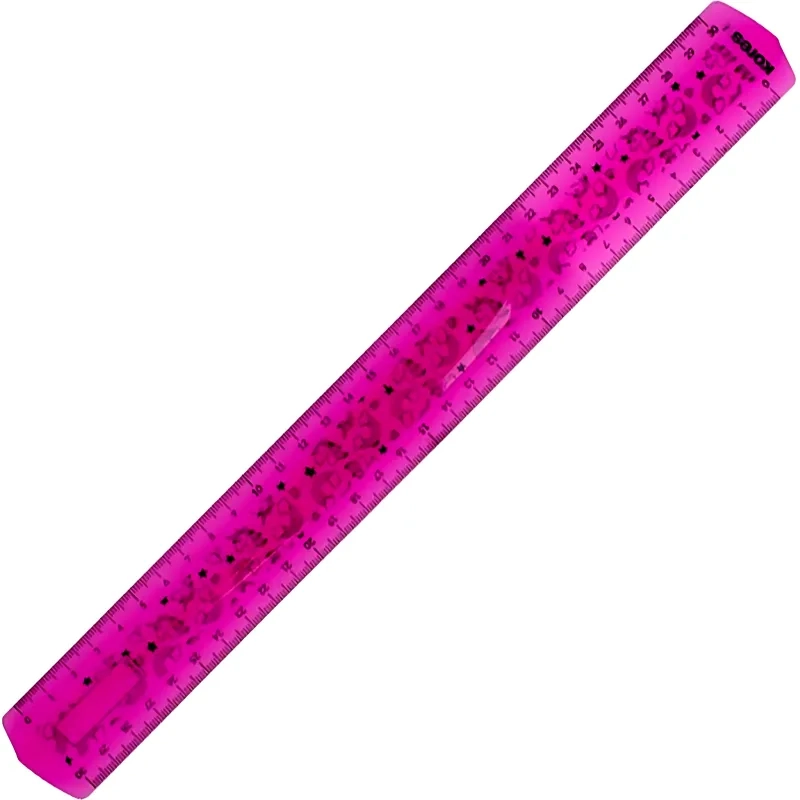 Линейка 30см Kores пластиковая повышенной гибкости цвет ассорти 42160