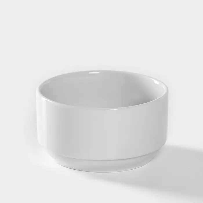 Бульонница Добрушский завод &laquo;Бельё&raquo;, 300 мл, d=10.5 см, фарфор, белая