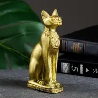 Фигурка гипс &laquo;Богиня Бастет&raquo;, состаренное золото, 13&times;4&times;8 см