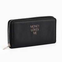 Кошелек кожзам "Money loves me" 19*10 см