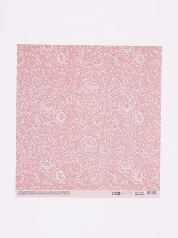Бумага для скрапбукинга &laquo;Кружева&raquo;, 180 г/м, 30.5&times;32 см