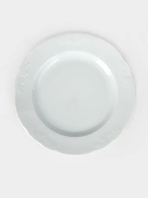 Тарелка Добрушский завод &laquo;Бельё&raquo;, d=24 см, фарфор, белая