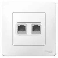 BLANCA скрытой установки розетка двойная компьютерная RJ45, белый