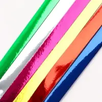 Лента упаковочная глянцевая, ассорти 0.8 см &times; 3 м