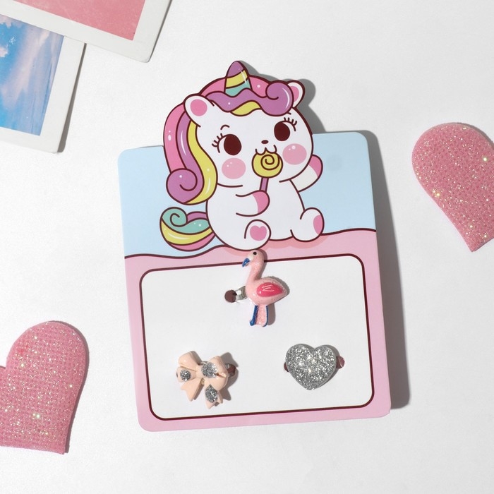 Набор колец детских (3 шт.) «Выбражулька», милый, цветной Набор колец детских (3 шт.) «Выбражулька», милый, цветной