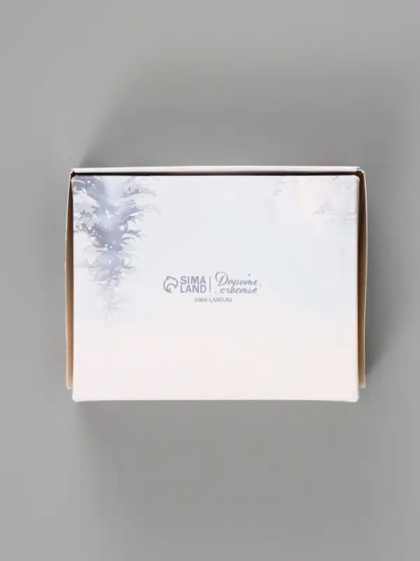 Коробка подарочная новогодняя, складная 10&times;8&times;3.5 см &laquo;Снегири&raquo;
