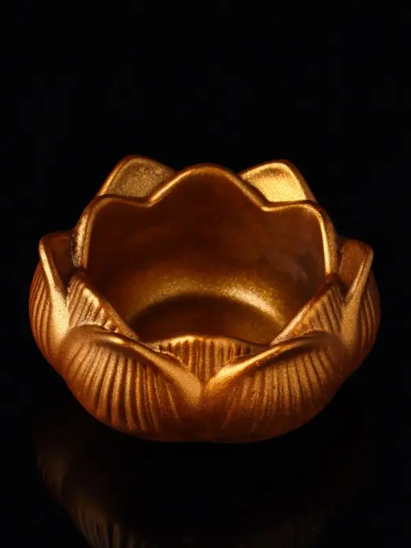 Набор "Кролик фен-шуй с подсвечником", 12х20 см, бронза