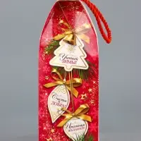 Коробка подарочная новогодняя, складная &laquo;Добрые традиции&raquo; 16&times;8&times;20 см