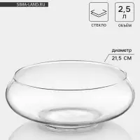 Конфетница Magistro &laquo;НЛО&raquo;, d=25 см, h=10 см, стекло, прозрачная