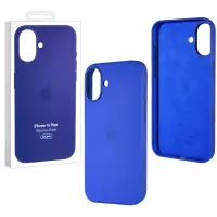 Чехол iPh 16 Plus Silicon Case 100% ORG (MagSafe + анимация NFC Clear) c LOGO Ultramarine