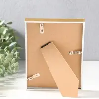 Фоторамка пластик 13х18 см "Современная классика" золото и белый 19х13,8х1,5 см