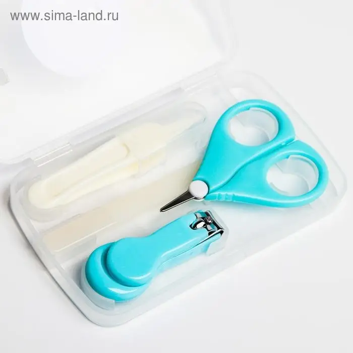 Набор по уходу за ребенком, 4 предмета, цвет бирюзовый Набор по уходу за ребенком, 4 предмета, цвет бирюзовый