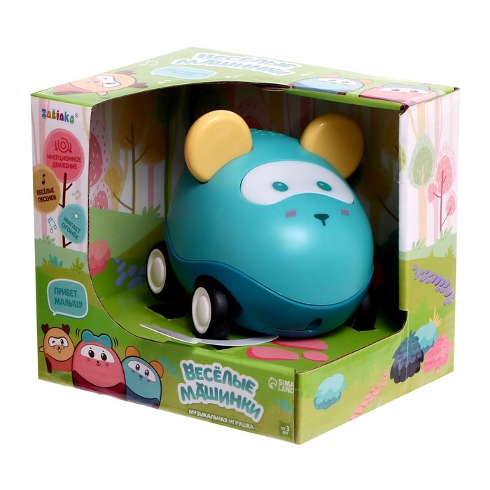 Музыкальная игрушка «Весёлые машинки», свет, цвет зелёный Музыкальная игрушка «Весёлые машинки», свет, цвет зелёный