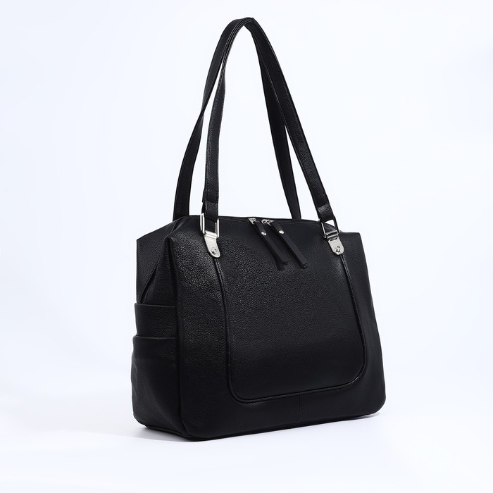 Сумка-тоут Vita на молнии, цвет чёрный