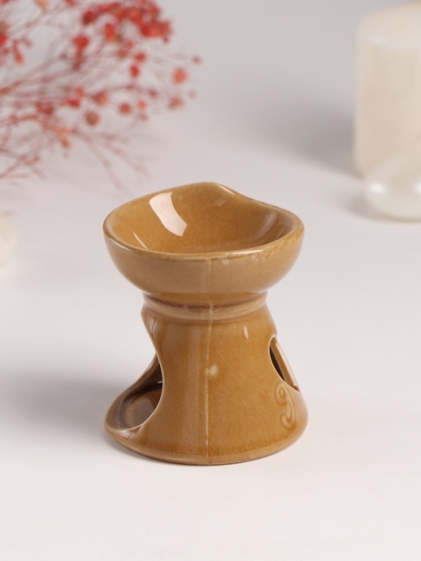 Аромалампа керамика "Я люблю тебя" жжёный сахар 7х7х7,8 см