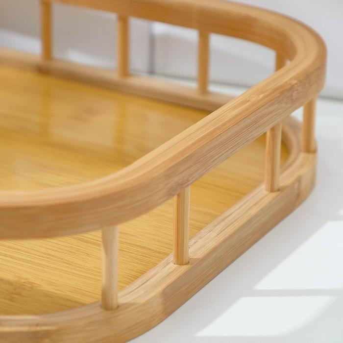 Поднос прямоугольный Доляна Jungle, 45×30 см, бамбук Поднос прямоугольный Доляна Jungle, 45×30 см, бамбук