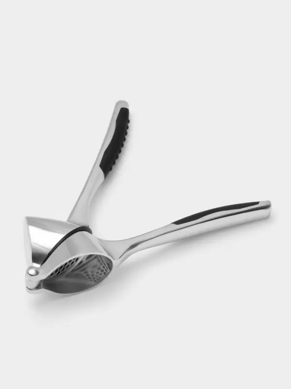 Пресс для чеснока Доляна Shapes, 17&times;4.7&times;3.2 см, рабочая часть 4&times;3 см, нержавеющая сталь, серебристый