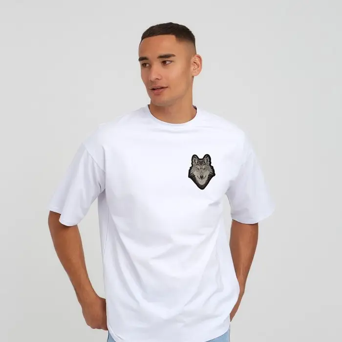 Термоаппликация «Волк», 4.7×6 см, серая Термоаппликация «Волк», 4.7×6 см, серая