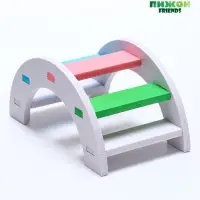 Лесенка для грызунов с цветными ступеньками, белый