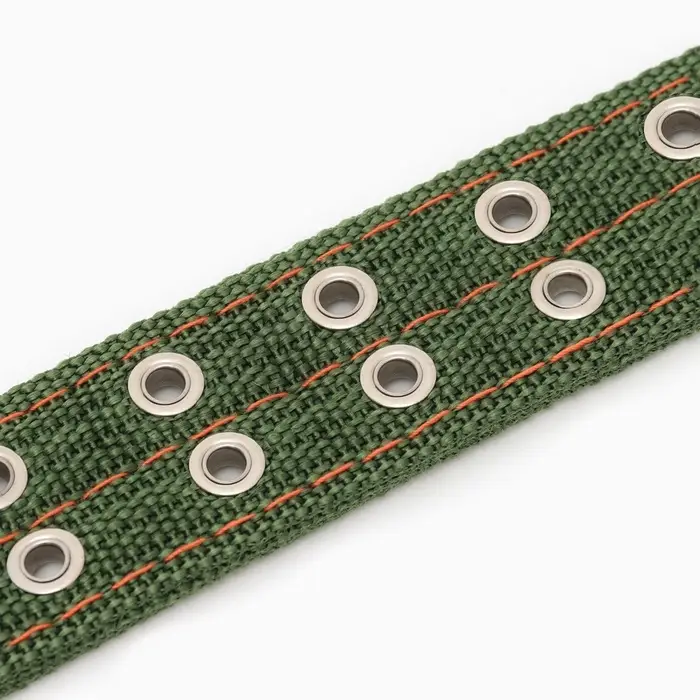 Ошейник, 64&times;4 см, ОШ 50-58 см, четырёхслойный, полиэстер, зелёный