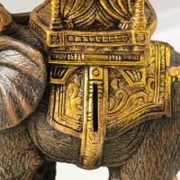 Копилка для денег &laquo;Слон Богатство&raquo;, гипс под золото, 32&times;21&times;15 см
