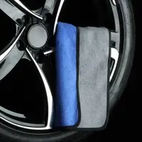 Тряпка для мытья автомобиля, CARTAGE, микрофибра, 400 г/м&sup2;, 30&times;40 cм, сине-серая