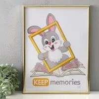 Фоторамка "Радуга" 30х40 см, набор 3 шт, (пластиковый экран), золото