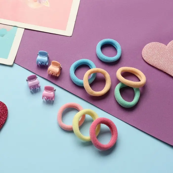 Набор для волос Набор для волос "Затейница колор" (12 резинок 2 см, 4 краба) классика, микс