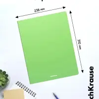 Папка на 4 кольцах А4, ErichKrause Neon, 35 мм, 1750 мкм, ламинированная, твердая обложка, зеленая