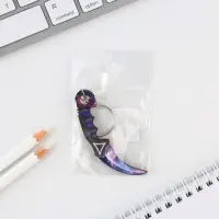 Брелок для ключей деревянный "Керамбит", космос, 2,5 х 7 см