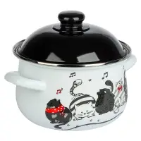 VETTA Хвостатые друзья Кастрюля эмалированная, 18см, 2,0л, индукция