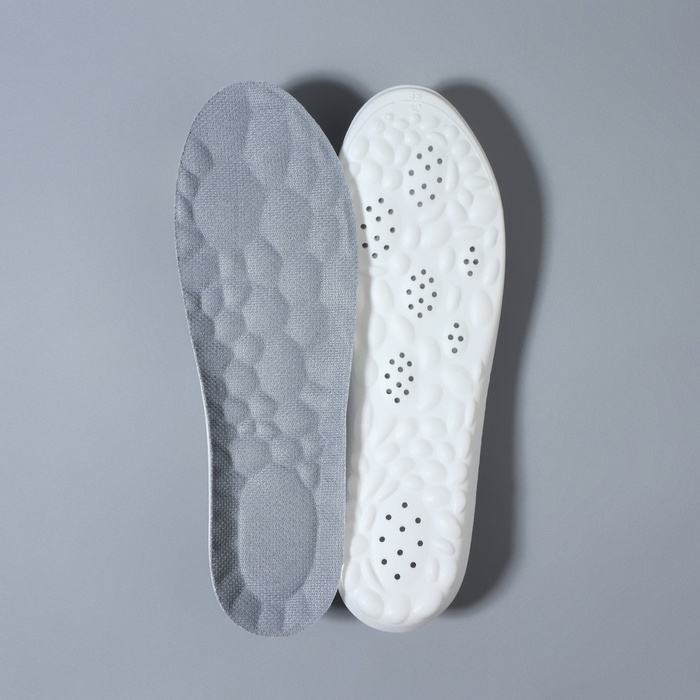 Стельки для обуви, амортизирующие, р-р RU до 40 (р-р Пр-ля до 40), 26 см, пара, цвет серый Стельки для обуви, амортизирующие, р-р RU до 40 (р-р Пр-ля до 40), 26 см, пара, цвет серый