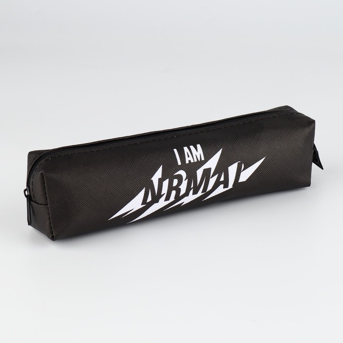 Пенал школьный из искусственной кожи I AM NRMAL, 19×8×3 см Пенал школьный из искусственной кожи I AM NRMAL, 19×8×3 см