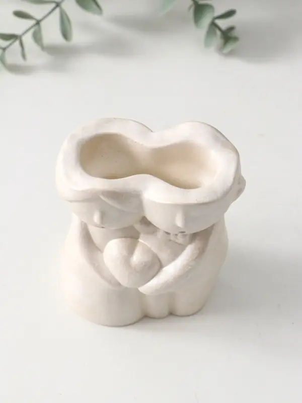 Подсвечник для тонких свечей «Пара», 10×7.5×5.5 см, перламутр