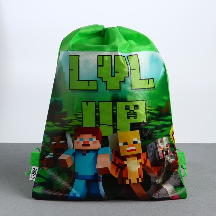 Мешок для обуви «Гейм пиксели»  полиэстер, размер 30 х 40 см Мешок для обуви «Гейм пиксели»  полиэстер, размер 30 х 40 см